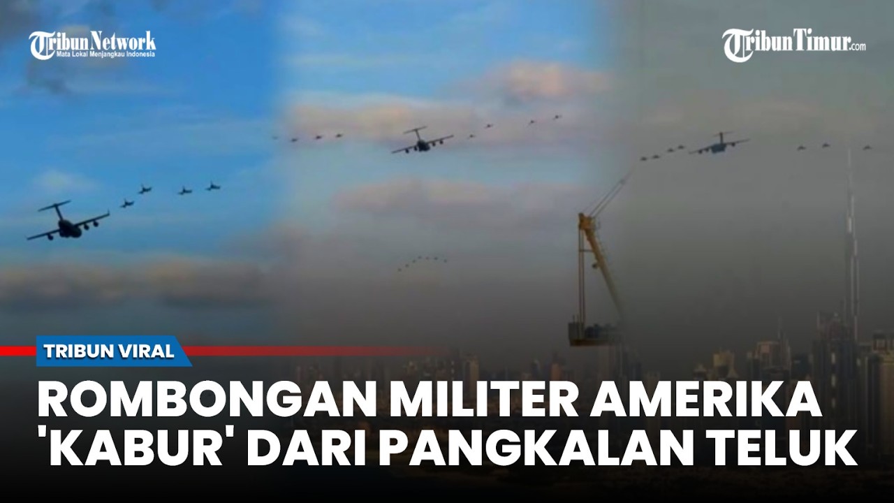 VIRAL Video Rombongan Militer Amerika Serikat 'Kabur' dari Pangkalan Teluk, Ternyata ini Faktanya! 