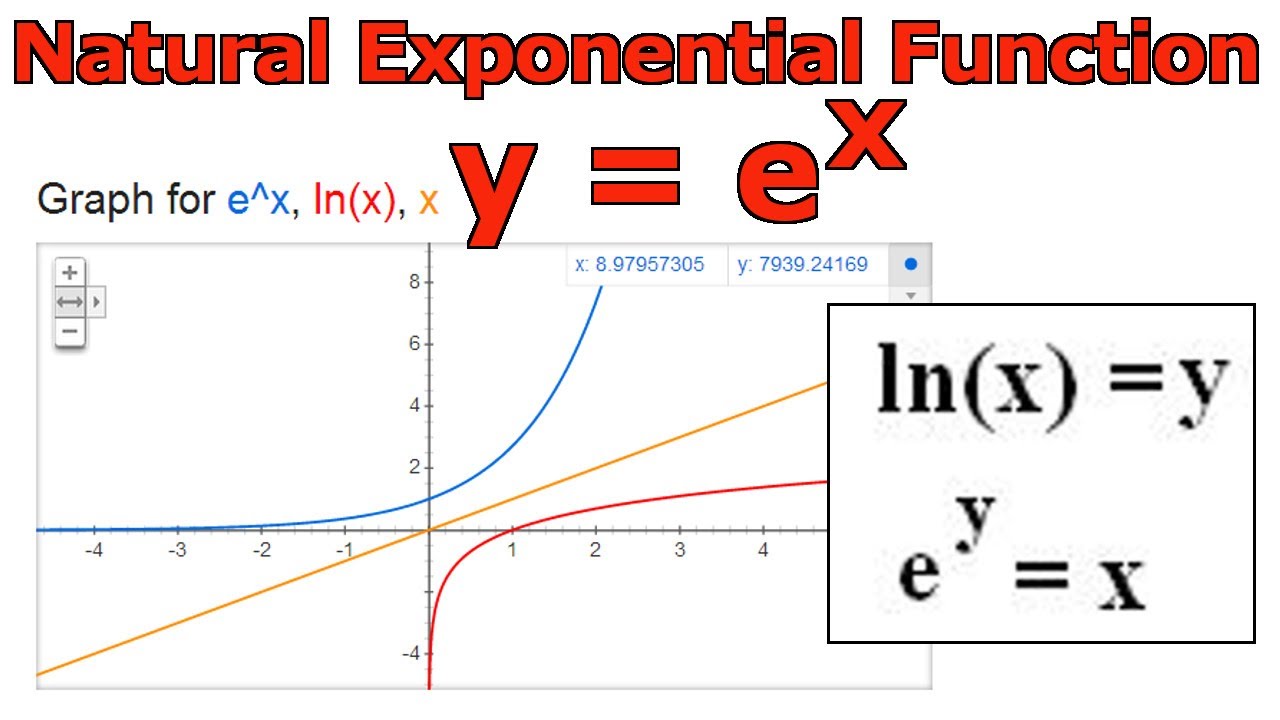 Natural Exponential Function Y E X Youtube