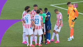 Dembélé protects penalty spot as Paraguay defender Velázquez tries to ruin it | FIFA World Cup 2026™