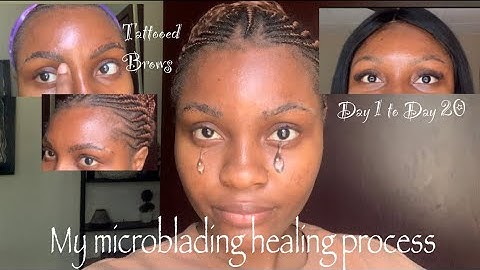 My Microblading Healing Process || Tattooed brows || day 1-20
