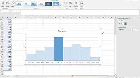 Histogram in Excel (Changing Bin size, Overflow and Underflow Limit, Percent Increase) #histogram