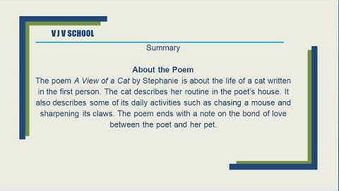 Class 3 Chapter 2 -Poem:  A View of a Cat Introductory Video by Anuradha Chatterjee