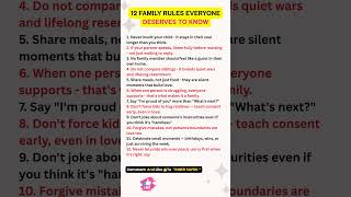 💔 12 Family Rules Everyone Should Learn Before It’s Too Late