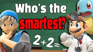 Ranking the CANONICALLY smartest Smash Bros characters