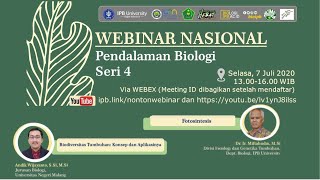 WEBINAR NASIONAL 4 MGMP BIOLOGI MA DKI JAKARTA - IPB
