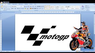 | How to draw MotoGP logo in MS Word| #motogp
