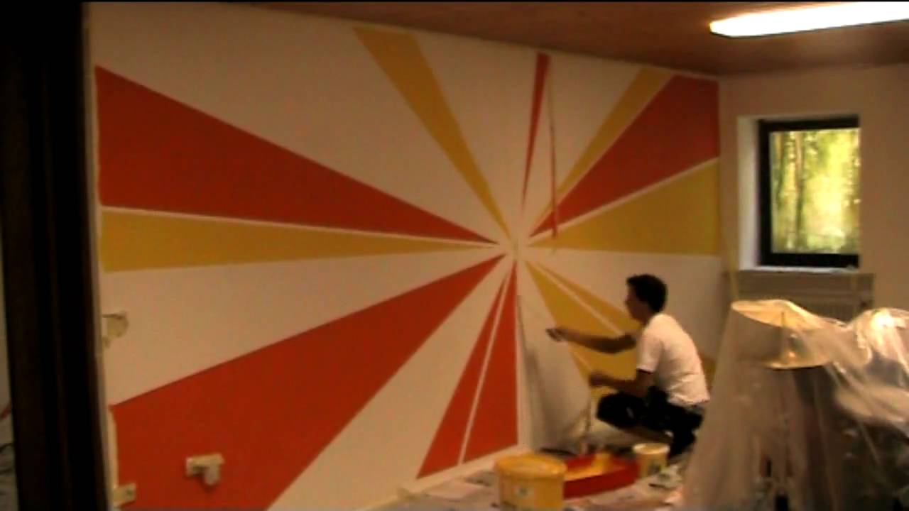 Strahlen design wandgestaltung youtube