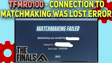 How to Fix The Finals TFMR0100 Connection to matchmaking was lost Error Fix | Matchmaking Error