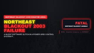 Northeast Blackout 2003 Bug - The Code Failure That Changed History