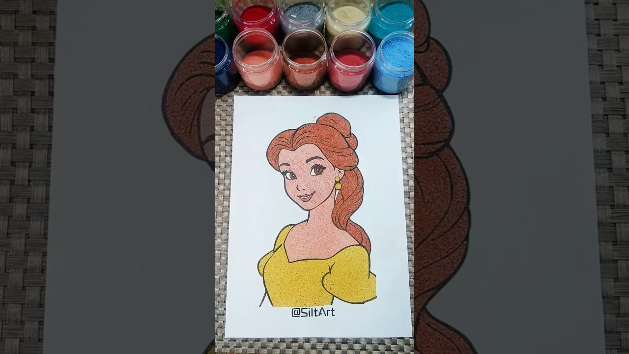 Disney Princess Belle | Relaxing and Satisfying Sand Art Painting