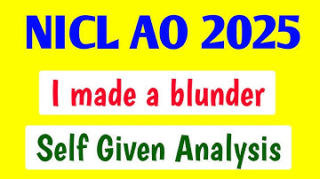 NICL AO 2025 SELF GIVEN ANALYSIS 😒