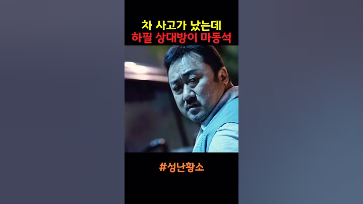 차 사고가 났는데 하필 상대방이 마동석 #성난황소 #마동석