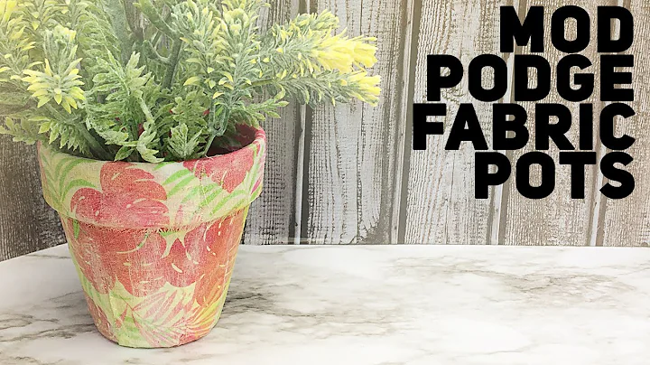 How To Cover Pots With Fabric Using Mod Podge -- D...