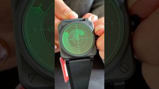 The Craziest Way to Tell Time?🟢✈️ Bell & Ross BR-03 GREEN RADAR #Shorts #BellAndRoss #LuxuryWatches
