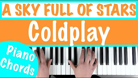 How to play A SKY FULL OF STARS - Coldplay Piano Chords Tutorial