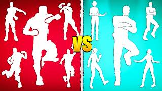 OLD vs NEW Fortnite Dances &amp; Emotes (Social Climer, Evil Plan, Popular Vibe, Get Griddy, Scenario)