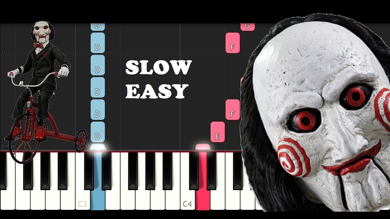 Saw Theme (SLOW EASY PIANO TUTORIAL) YouTube