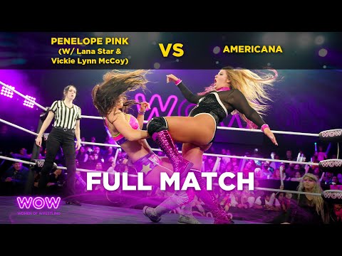 Penelope Pink (w/ Lana Star & Vickie Lynn McCoy) vs Americana  | WOW - Women Of Wrestling