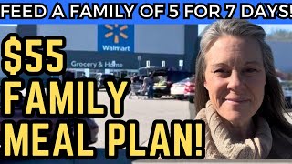 WALMART $55 WEEKLY MEAL PLAN - 105 MEALS!! RECIPES INCLUDED #budgetmeals #recipes #easyrecipes