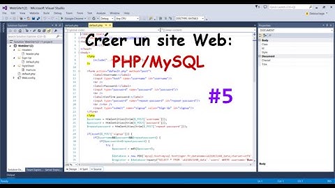[FR] [Partie 5] Créer un site Web PHP/Mysql: Profil et gestion des membres
