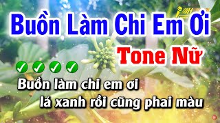 Buồn Làm Chi Em Ơi Karaoke ( Tone Nữ ) Bolero Ballad Nhạc Sống