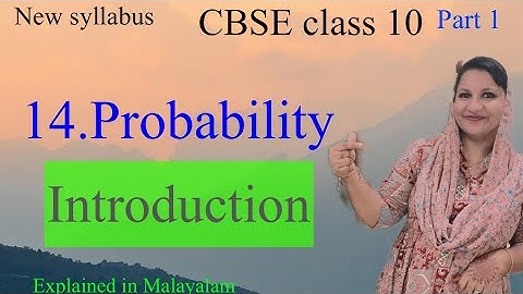 Chapter 14 Probability Introduction CBSE class 10 in Malayalam/new syllabus