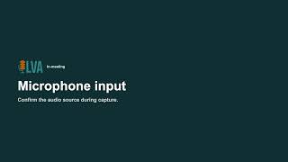 2.3. Microphone input | OLVA Tutorial