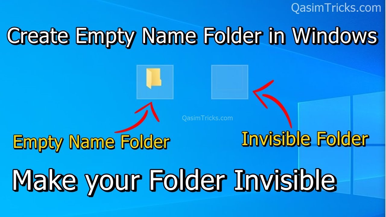 CREATE EMPTY NAME FOLDER IN WINDOWS INVISIBLE FOLDER 2022 YouTube