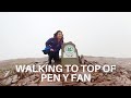 Walking to top of Pen y Fan, Wales - January 2022