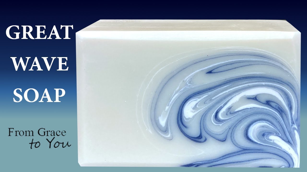 Making "Great Wave" Cold Process Soap - YouTube