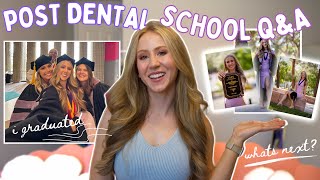 Post-Dental School Q&A | Specializing Quitting YouTube Moving