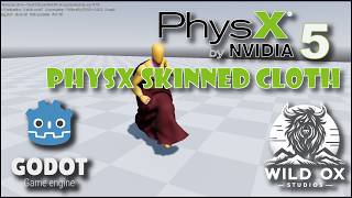 Godot 4 - PhysX5 - Skinned Cloth Solver!