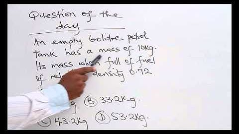 QUESTION OF THE DAY - DENSITY AND RELATIVE DENSITY OF SUBSTANCES