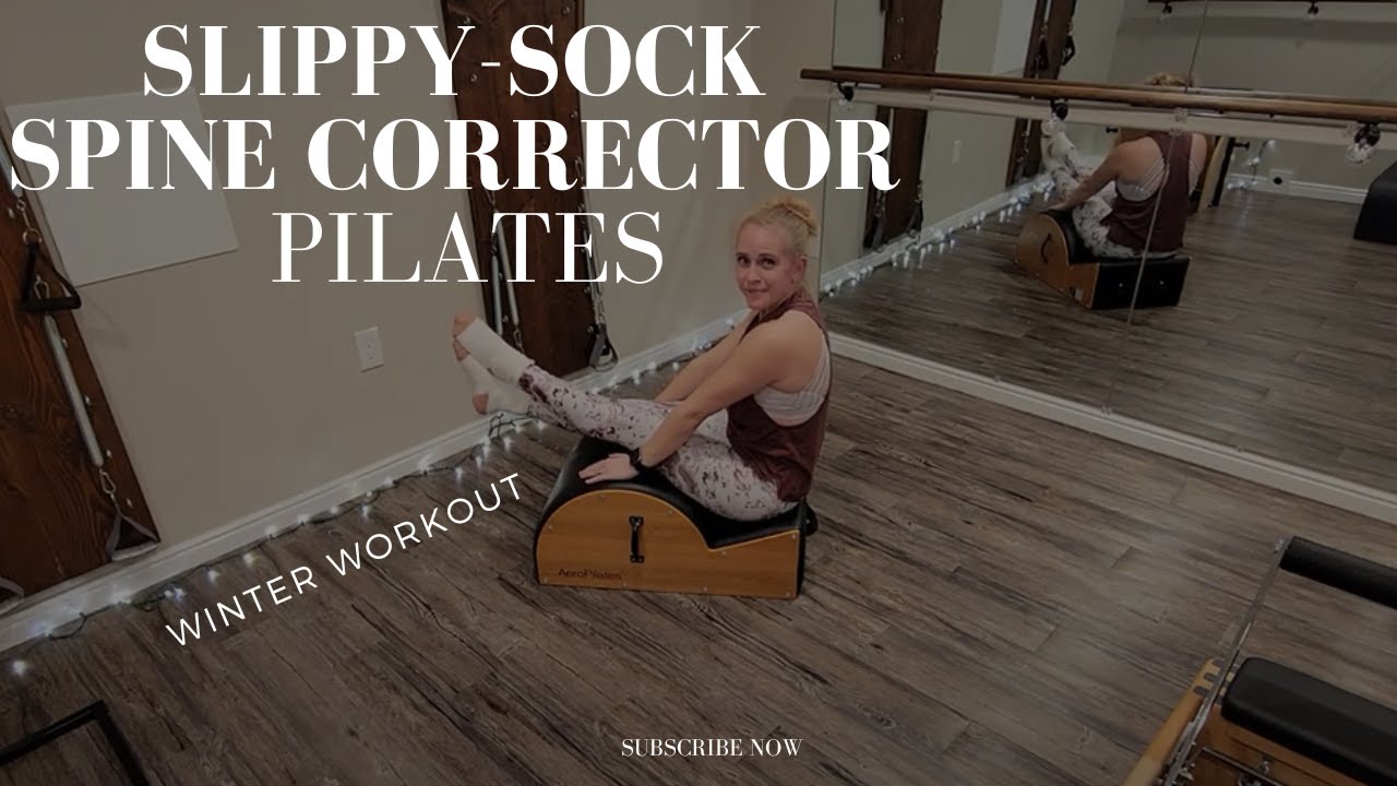 20 Min Pilates Spine Corrector + Slippy Socks Winter Workout | Bennie Barre Pilates Studio