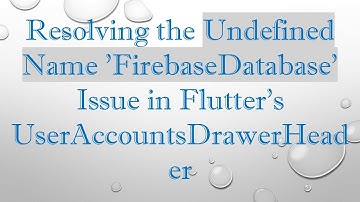 Resolving the Undefined Name 
