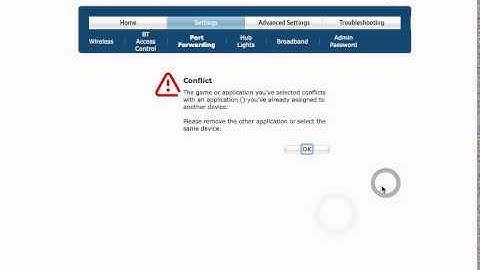 BT hub 5 Fibre type A port conflict error