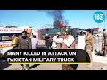 Pulwama style attack on pak army suicide bomber rams bike into military truck in waziristan