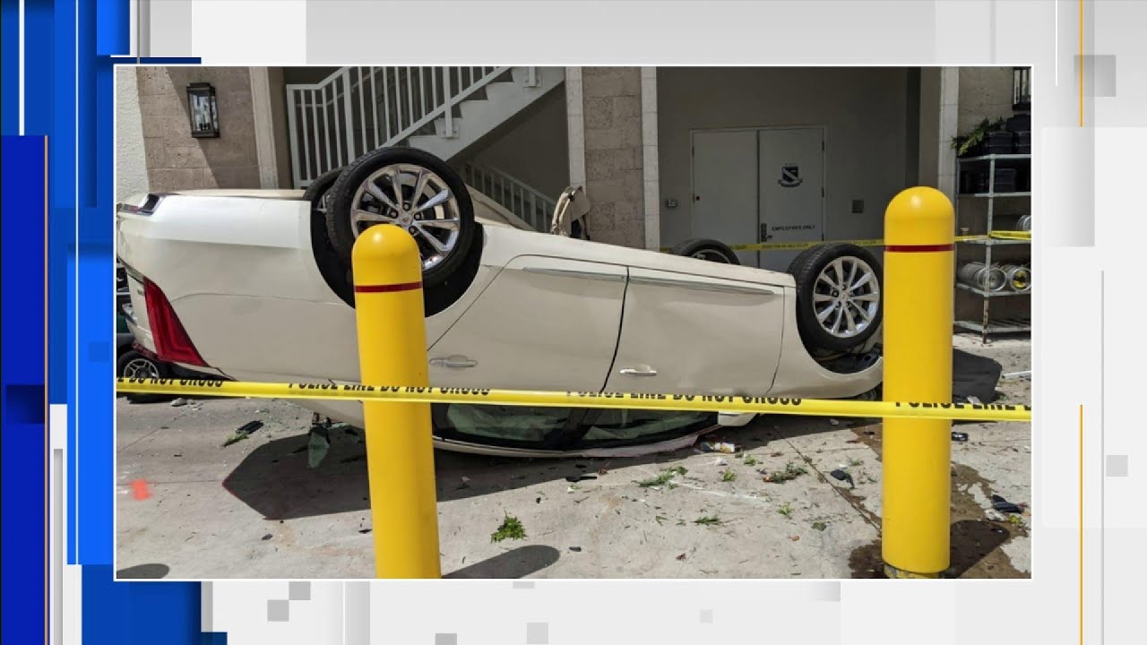 Elderly woman crashes through a wall sending her two stories to the concrete in Coral Gables