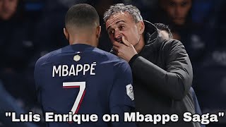 Luis Enrique Addresses Mbappe's Substitution and Unusual Behavior: No Rift, Just Team Decision