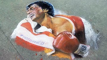 Drawing Rocky Freehand in Pastel IMPRESSIONIST Style - 3 Hours - Time-lapse | Sketchbook