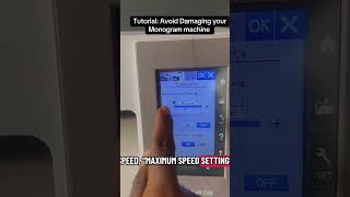 Adjusting the speed of janome 550e monogram machine