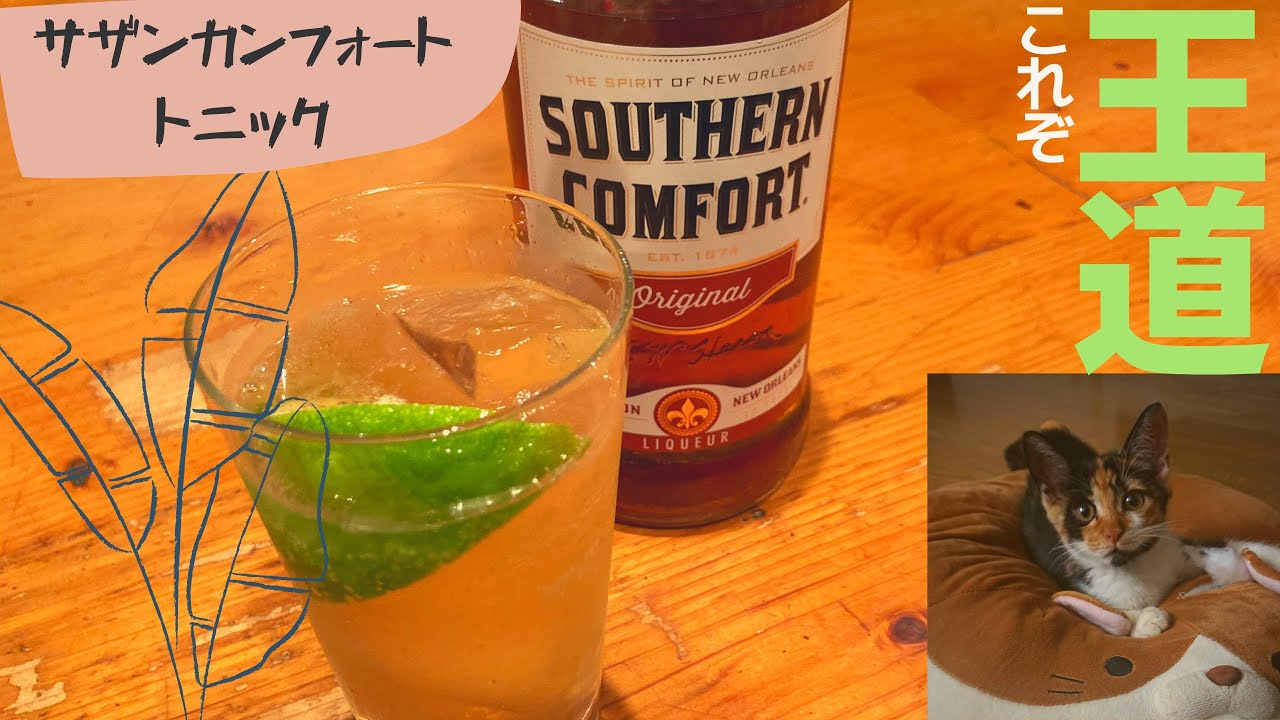 世界のカクテルと今日の猫 世界で人気の王道カクテル サザンカンフォートトニックの作り方と飲んだ感想 Youtube