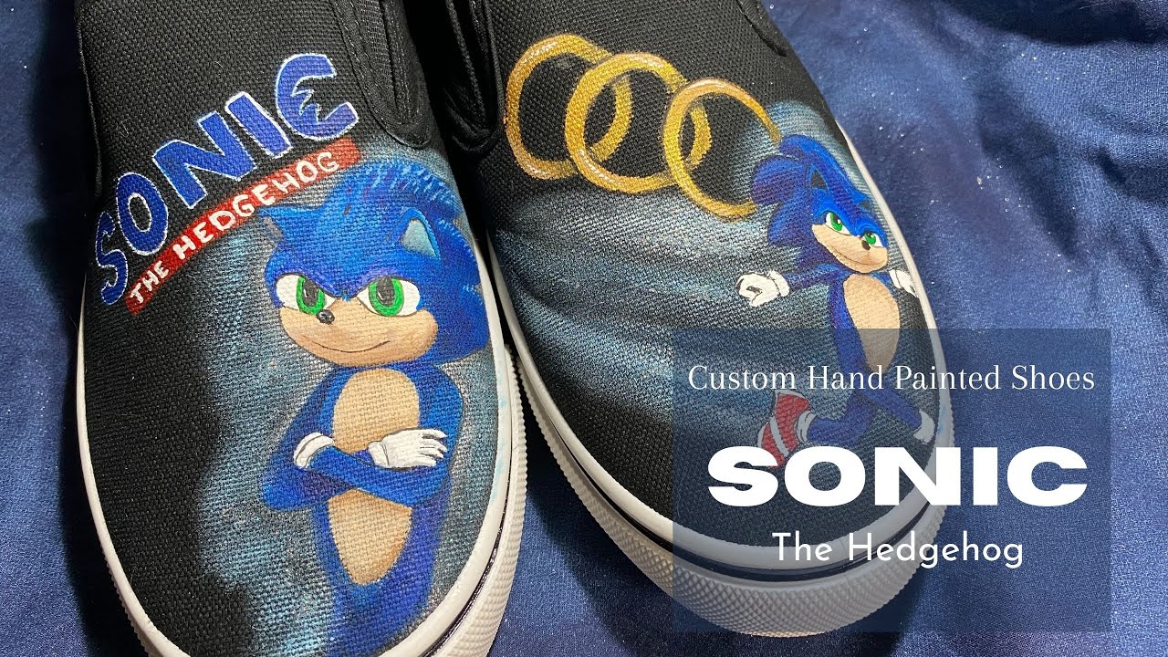 Handpainting shadow and sonic the hedgehog shoes  Trending shoes, Trending  womens shoes, Shoes teen