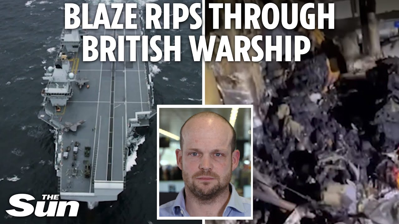 Horror Fire ripped through 'Cursed Carrier' HMS Queen Elizabeth injuring Ten Sailors