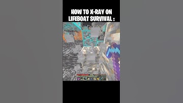X-RAY TEXTURE PACK for Lifeboat Survival Mode 🤯😱 #minecraft #minecraftshorts