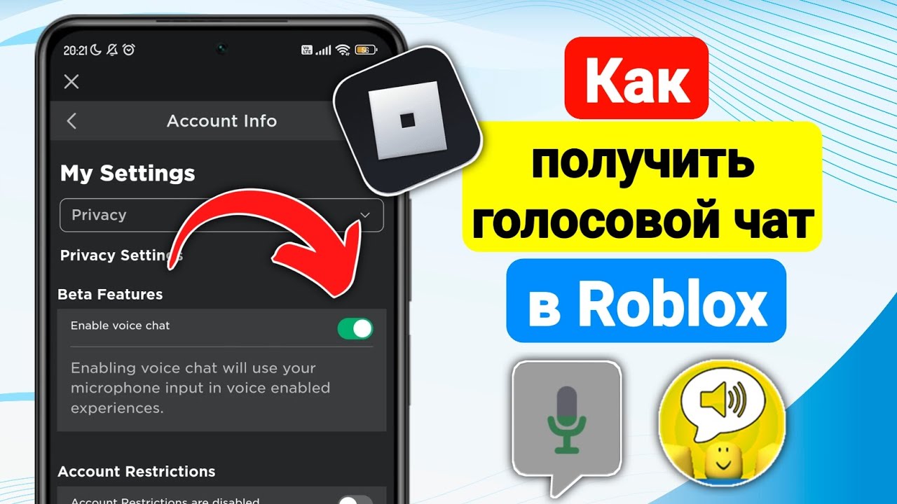 Как включить голосовую в роблоксе