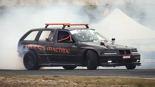 BMW E36 Touring Drift Car w\/ M50 Straight-6 Turbo Engine in action!