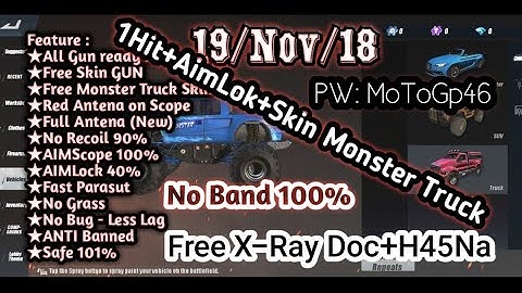 New Asset.Npk 1hit+AimLok+Monster Truck Skin+Redot /19.Nov.2018/Rule Of survival Kh