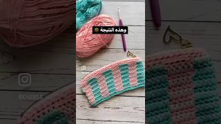 Crochet purse with zipper 🧶💖🩵حقيبة كروشيه مع سحاب #crochet #crochettutorial #crochetpurse