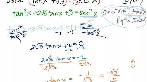 Solve a trigonometric equation using a Pythagorean Identity